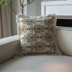 Jacquard Pattern Rural Retro Tassel Pillowcase