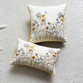 Rural Flower Pattern Embroidered Pillowcase