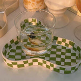 Plateau à bijoux à carreaux