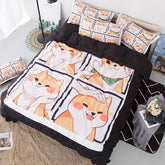 Kawaii Shiba Bettwäsche-Set