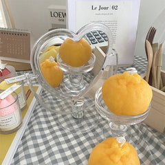 Miroir de maquillage en forme de cœur mignon