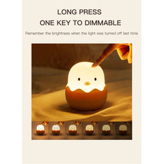 Nachtlampe mit zerbrochenem Ei