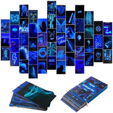 Blue Neon Collage Kit