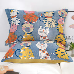 Cute Cats Pure Cotton Button Pillowcases (2PCS)