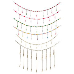 Fotodisplay mit Holzperlen zum Aufhängen an der Wand