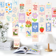 Ensemble de collages muraux Preppy Girl