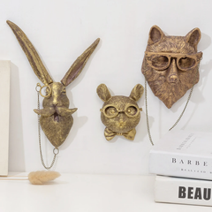 Décoration murale animalière dorée