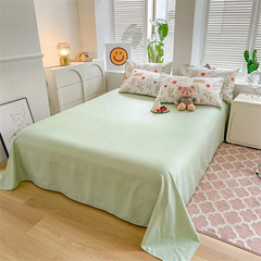 Mintfarbenes Bettwäscheset mit Blumenmuster