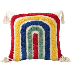 Housse de coussin arc-en-ciel