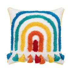 Housse de coussin arc-en-ciel