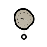 Wanduhr mit unregelmäßiger Form