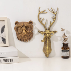 Décoration murale animalière dorée