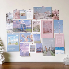 Schreibtisch-Wandcollage