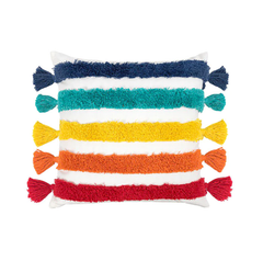 Housse de coussin arc-en-ciel