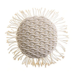 Runder Makramee-Kissenbezug