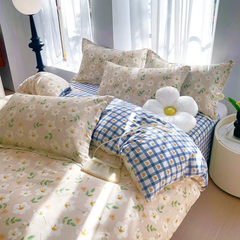 Parure de lit réversible à motif floral