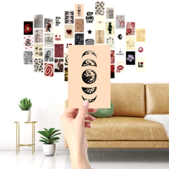 Collage mural de fille rétro