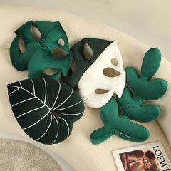 Oreiller en peluche Monstera