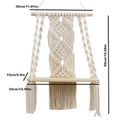 Étagère en macramé de style bohème