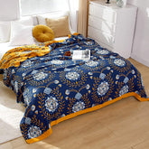 White Color Flower Cotton Double-Side Quilt