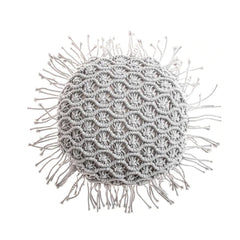 Runder Makramee-Kissenbezug