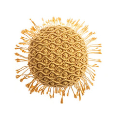 Runder Makramee-Kissenbezug