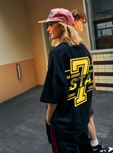 6% T-Shirt mit Buchstabengrafik