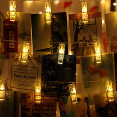 LED-Lichterketten mit Fotoclipper