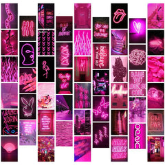 Neonpinkes Collage-Set