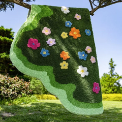Wavy Floral Rug