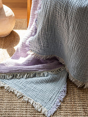 Tassel Blanket 100% Cotton Sofa Throw Cartoon Throw Blanket Quilt