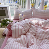 Klassisches gestreiftes Bettwäscheset