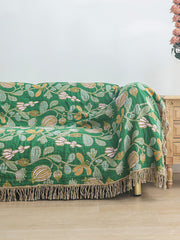 Print Plant Four Season Sofa Throw Boho Throw Blanket