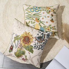 Vintage Flower Pillow Case Pillow Sham