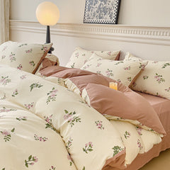 Springtime Flowers Print Bedding Set