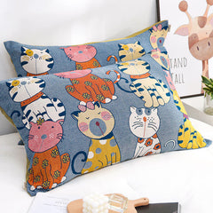 Cute Cats Pure Cotton Button Pillowcases (2PCS)