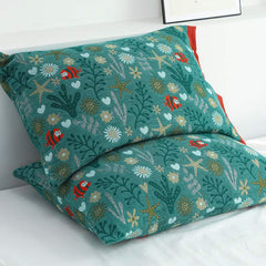 Rural Flower Pattern Pillowcases Pillow Covers (2PCS)