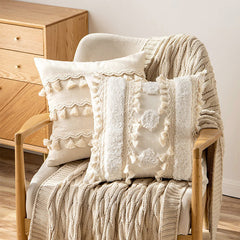 Boho-Kissenbezug mit Quasten