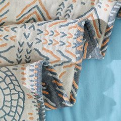 Boho Striped Cotton Quilt Reversible Sofa Towel