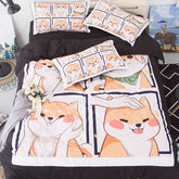 Kawaii Shiba Bettwäsche-Set