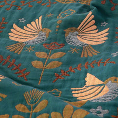 Boho Breathable Flower Bird Reversible Quilt