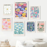 Vintage Flower Market Canvas Posters