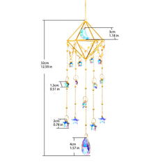 Sonnenfänger aus Kristall mit Sternen und Mond