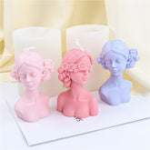 Girl Portrait Candle Mold