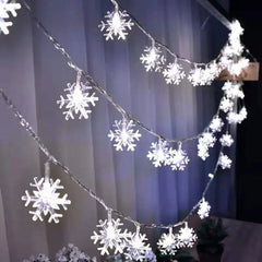 Guirlande lumineuse LED flocons de neige