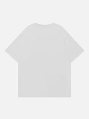 T-Shirt mit 3D-Buchstaben-Dämonen-Print