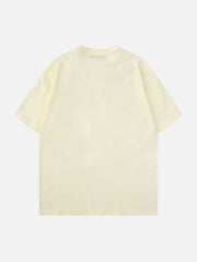 T-Shirt mit 3D-Kaninchen-Schriftzug