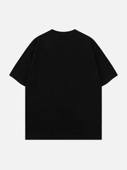 T-Shirt mit 3D-Kaninchen-Schriftzug