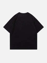 T-Shirt mit abstraktem Figuren-Print