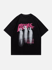 T-Shirt mit abstraktem Figuren-Print